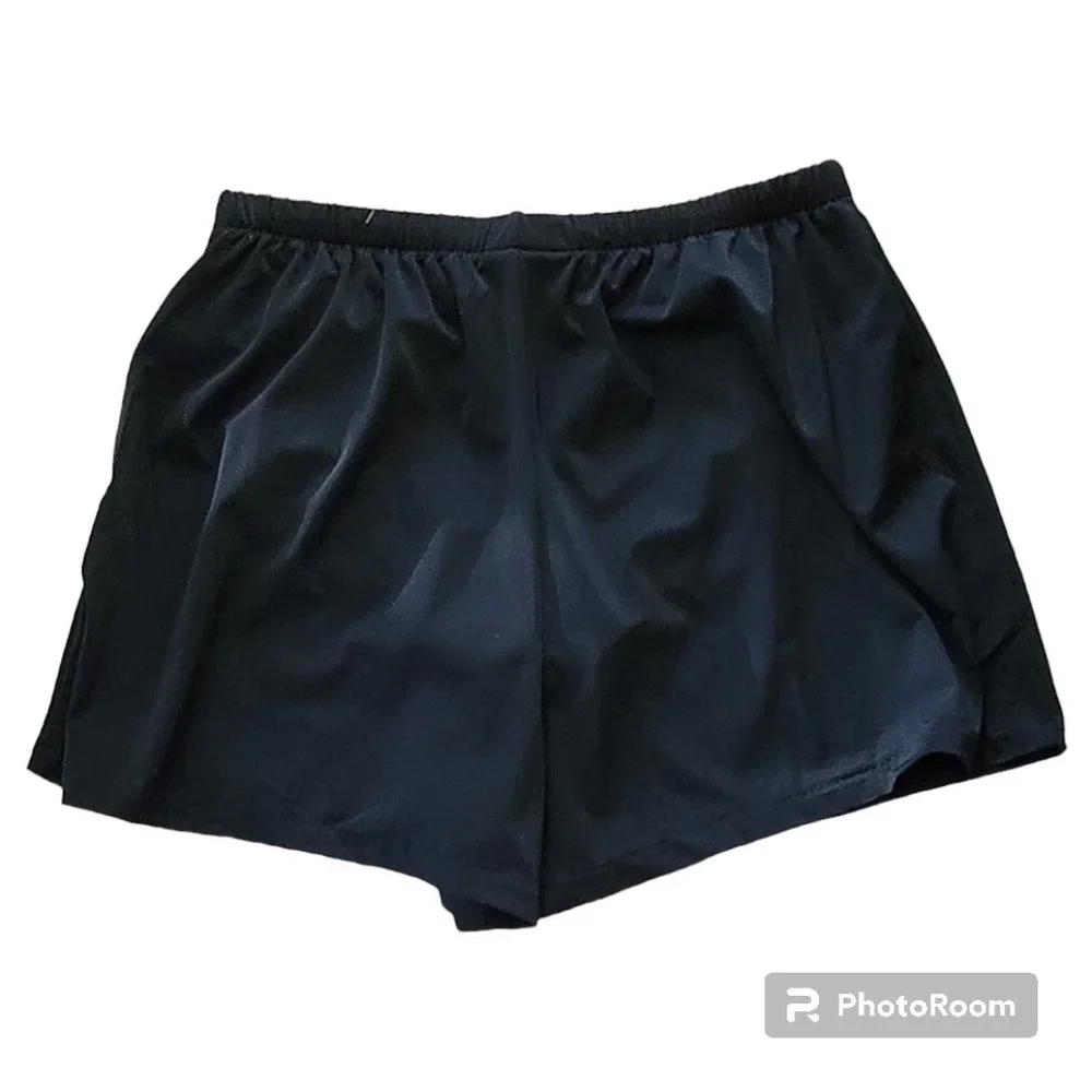 NWT Azul by Maxine of Hollywood Solid Black Swim Short NEW Plus Size 16W